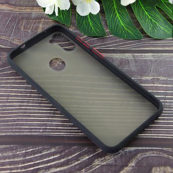  Чехол силиконовый с полупрозрачной матовой задней крышкой для Samsung A11 2020 черный 
