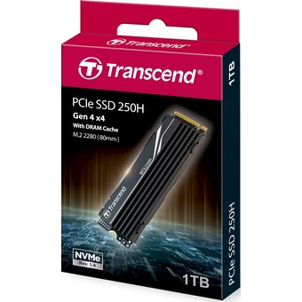  SSD Transcend 250H TS1TMTE250H, 1TB, 3D TLC NAND, M.2, PCI-E 4x R/W - 7200/6200 MB/s 1480 TBW 
