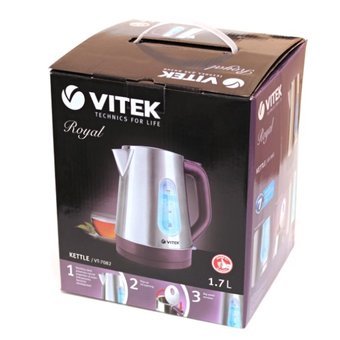  Чайник Vitek VT-7082MC Loft Professional стекло/серебро 