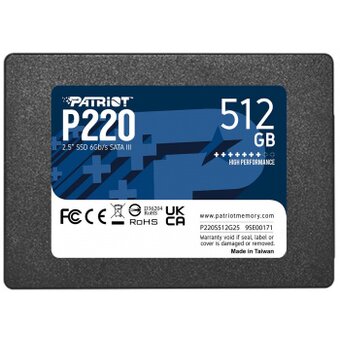  SSD Patriot P220 P220S512G25 SATA III 512Gb 2.5" 