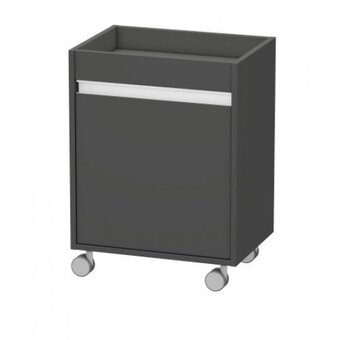  Тумба на роликах DURAVIT Ketho KT2530L4949 с 1дв. 50x36x67h SX графит мат49 