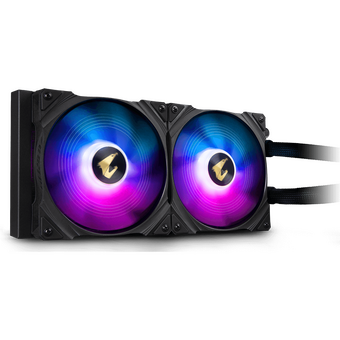  Жидкостная система охлаждения Gigabyte Aorus Waterforce 280 (GP-AORUS WATERFORCE 280), 2 x 140mm ARGB Fan, RTL (6) (552367) 