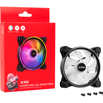  Вентилятор ADATA XPG Hurricane 120 PWM ARGB (HURRICANE120ARGBPWM-BKCWW) 