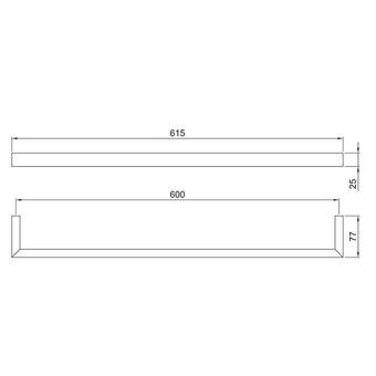  Полотенцедержатель FANTINI Linea 92027707 60см хром 