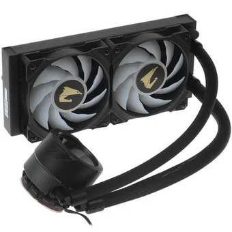  Жидкостная система охлаждения Gigabyte Aorus Waterforce 240 (GP-AORUS WATERFORCE 240), 2 x 120mm ARGB Fan, RTL (60) (552374) 
