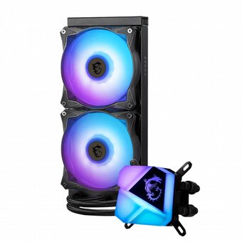  Жидкостная система охлаждения MSI Mag Coreliquid C280 (306-7ZW2R21-813), LGA1700 2x ARGB Fan, ARGB Block, LGA1700, Color Box (851446) 