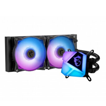  Жидкостная система охлаждения MSI Mag Coreliquid C280 (306-7ZW2R21-813), LGA1700 2x ARGB Fan, ARGB Block, LGA1700, Color Box (851446) 