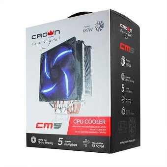 Кулер CROWN CM-5 CM000001649 Intel и AMD, TDP до 187 Вт, 5шт. теплопр. трубок   Кулер CROWN CM-5 CM000001649 Intel и AMD, TDP до 187 Вт, 5шт. теплопр. трубок