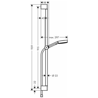  Душевой набор HANSGROHE Pulsify Select S 24170670 штанга 90см матовый черный 