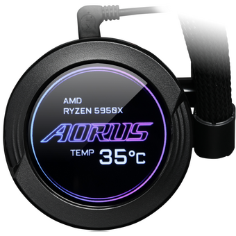  Жидкостная система охлаждения Gigabyte Aorus Waterforce X 280 (GP-AORUS WATERFORCE X 280), 2 x 140mm ARGB Fan, RTL 