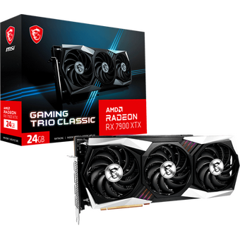  Видеокарта MSI AMD Radeon RX 7900XTX (RX 7900 XTX Gaming TRIO CLASSIC) 24576Mb 256 GDDR6 2105/16000 HDMIx1 DPx3 HDCP Ret, PCI-E 4.0 