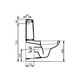  Унитаз подвесной DOLOMITE Garda J035300 для бачка белый 
