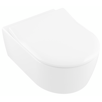  Унитаз подвесной Villeroy & Boch Avento rimless pack 5656RS01 (5656R001+9M87S101) сиденье с мех.плав.закр. белый Альпин 