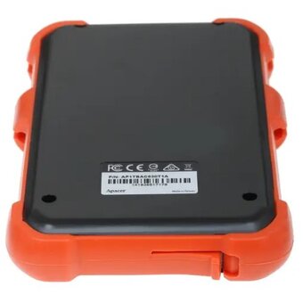  Внешний HDD Apacer AC630 AP2TBAC630T-1 2.5" 2TB USB 3.1, IP55, Win/Mac/Linux, Military Grade, Black/Orange 