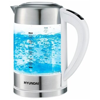 Электрочайник Hyundai HYK-S5807 белый/серебристый 