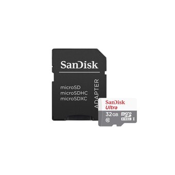  Карта памяти microSDHC SanDisk Class 10 Ultra UHS-I (SDSQUNR-032G-GN3MA) 32Gb 100MB/s +SD адаптер 