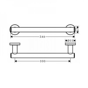  Поручень Hansgrohe Logis 41713000 30см хром 