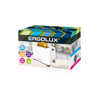  Тостер Ergolux ELX-ET02-C31 бело-серый 