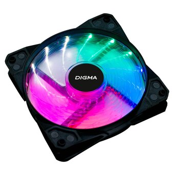  Вентилятор Digma DFAN-FRGB2 120x120x25mm 3-pin 4-pin (Molex)23dB 115gr LED Ret 
