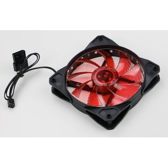  Вентилятор Digma DFAN-LED-RED 120x120x25mm 3-pin 4-pin (Molex)23dB 115gr LED Ret 