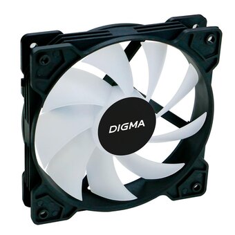  Вентилятор Digma DFAN-FRGB1 120x120x25mm 3-pin 4-pin (Molex)23dB 125gr LED Ret 
