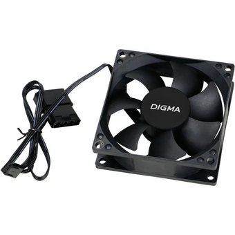  Вентилятор Digma DFAN-80 80x80x25mm 3-pin 4-pin (Molex)23dB 73gr Ret 