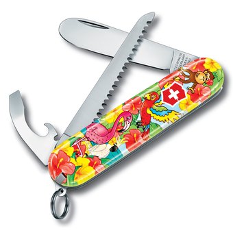  Нож перочинный Victorinox My First Victorinox Parrot Edition (0.2373.E3) 84мм 9функций красный/рисунок 