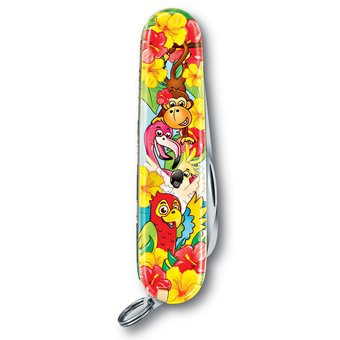  Нож перочинный Victorinox My First Victorinox Parrot Edition (0.2373.E3) 84мм 9функций красный/рисунок 