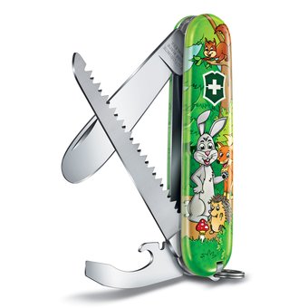  Нож перочинный Victorinox My First Victorinox Rabbit Edition (0.2373.E2) 84мм 9функций зеленый/рисунок 