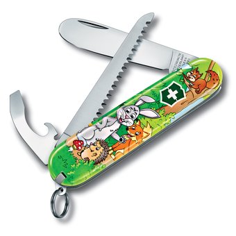 Нож перочинный Victorinox My First Victorinox Rabbit Edition (0.2373.E2) 84мм 9функций зеленый/рисунок 