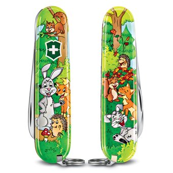  Нож перочинный Victorinox My First Victorinox Rabbit Edition (0.2373.E2) 84мм 9функций зеленый/рисунок 