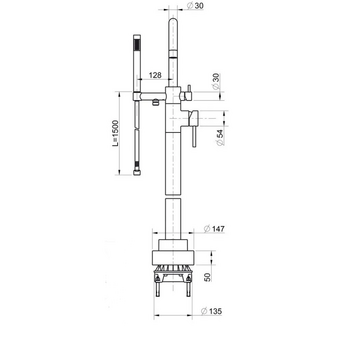  Смеситель для ванны PAINI Cox 78CR136LM напольный с душем хром 
