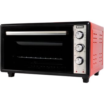  Электрическая духовка WONEL WN3615 300 convection красно-чёрная 
