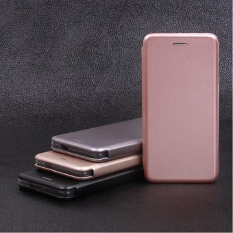  Чехол-книга для Samsung A6 (2018) /отдел под пластик.карту,силикон/ розовое золото 