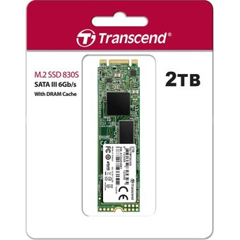 SSD 2TB Transcend MTS830 (TS2TMTS830S), M.2 2280, SATA, 3D TLC, with DRAM 
