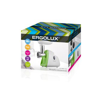  Мясорубка Ergolux ELX-MG01-C34 бело-салатовая 