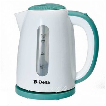  Чайник Delta DL-1106 белый с мятным 