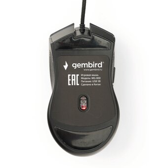  Мышь Gembird MG-800, USB, игровая, чёрный 