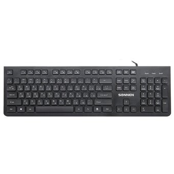  Клавиатура SONNEN KB-8280 (513510), USB, проводная, черная 