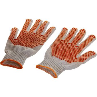  Перчатки STAYER Мастер 11397-H10 трикотажные, 7класс, х/б, с защитой от скольжения, L-XL, 10пар 