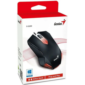  Мышь Genius X-G200 (31040004401), проводная, игровая, черный 