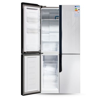  Холодильник Ginzzu NFK-500 шампань стекло 