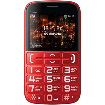  Мобильный телефон BQ 2441 Comfort Red+Black 