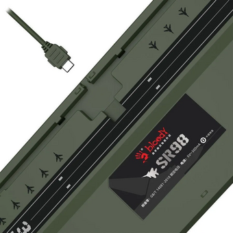  Клавиатура A4Tech Bloody S98 Aviator (S98 AVIATOR) механическая зеленый USB for gamer LED 