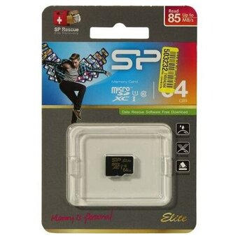  Карта памяти Silicon Power Elite Gold (SP064GBSTXBU1V1GSP) 64GB microSDXC Class 10 UHS-I U1 85Mb/s (SD адаптер) 