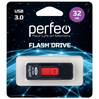  USB-флешка 32GB USB 3.0 Perfeo S05 Black (PF-S05B032) 