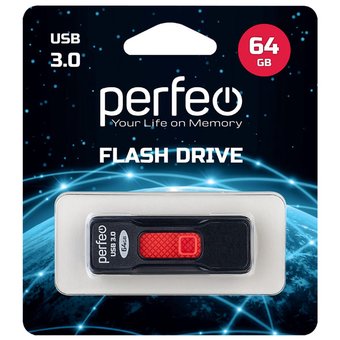  USB-флешка Perfeo S05 64GB USB 3.0 Black (PF-S05B064) 