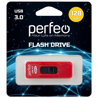  USB-флешка Perfeo S05 128GB USB 3.0 Red (PF-S05R128) 
