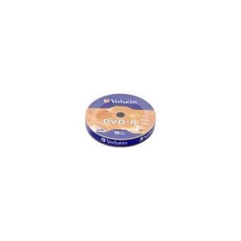  Диск DVD-R Verbatim 4.7Gb 16x bulk 10шт 43729 