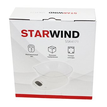  Весы кухонные Starwind SSK4171 белый 
